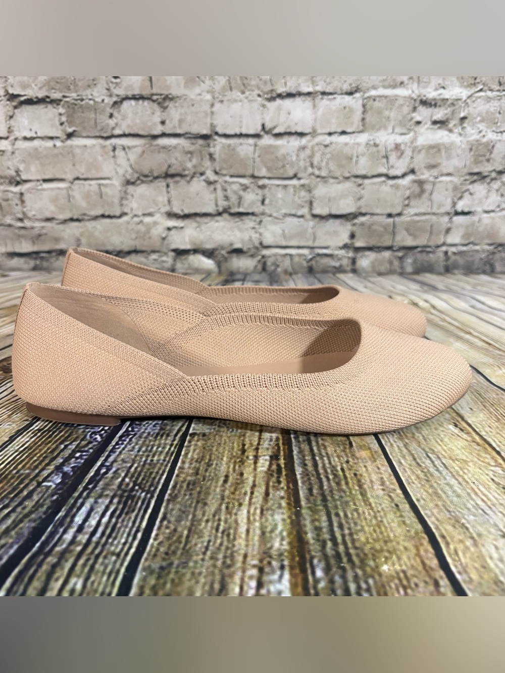Lucky Brand Erin Shoes Women’s 7 Tan/Beige Slip On Ballet Flats